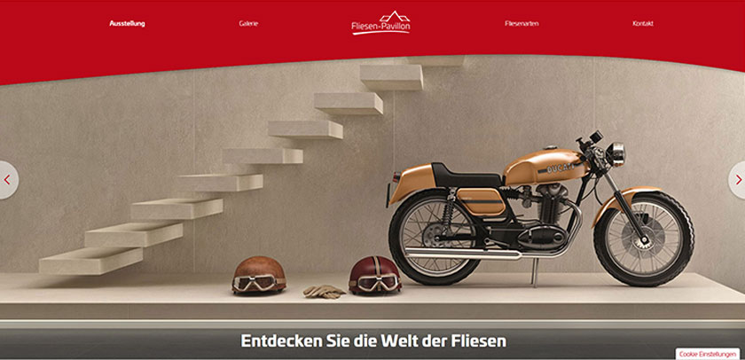 Referenzen Hofer Werbung Screenshot Webseite Fliesen-Pavillon