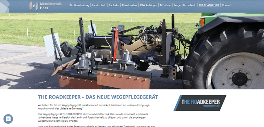 Referenzen Hofer Werbung Screenshot Webseite Metalltechnik Haas